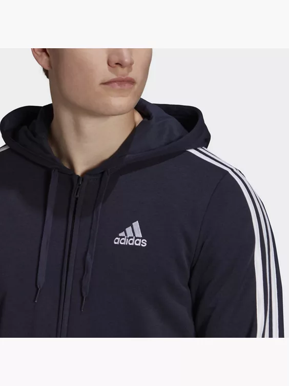 Adidas Essentials French Terry 3-Streifen Kapuzenjacke – Bild 2