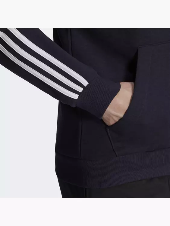 Adidas Essentials French Terry 3-Streifen Kapuzenjacke – Bild 3