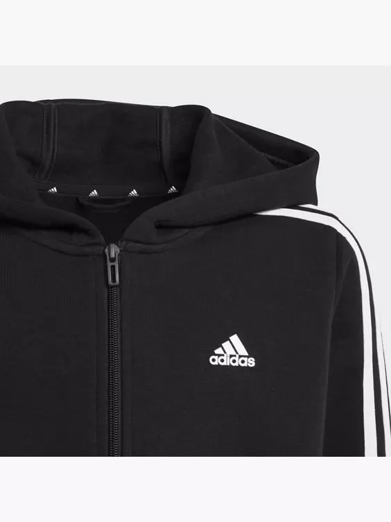 Adidas Essentials 3-Streifen Fleece Kapuzenjacke – Bild 2